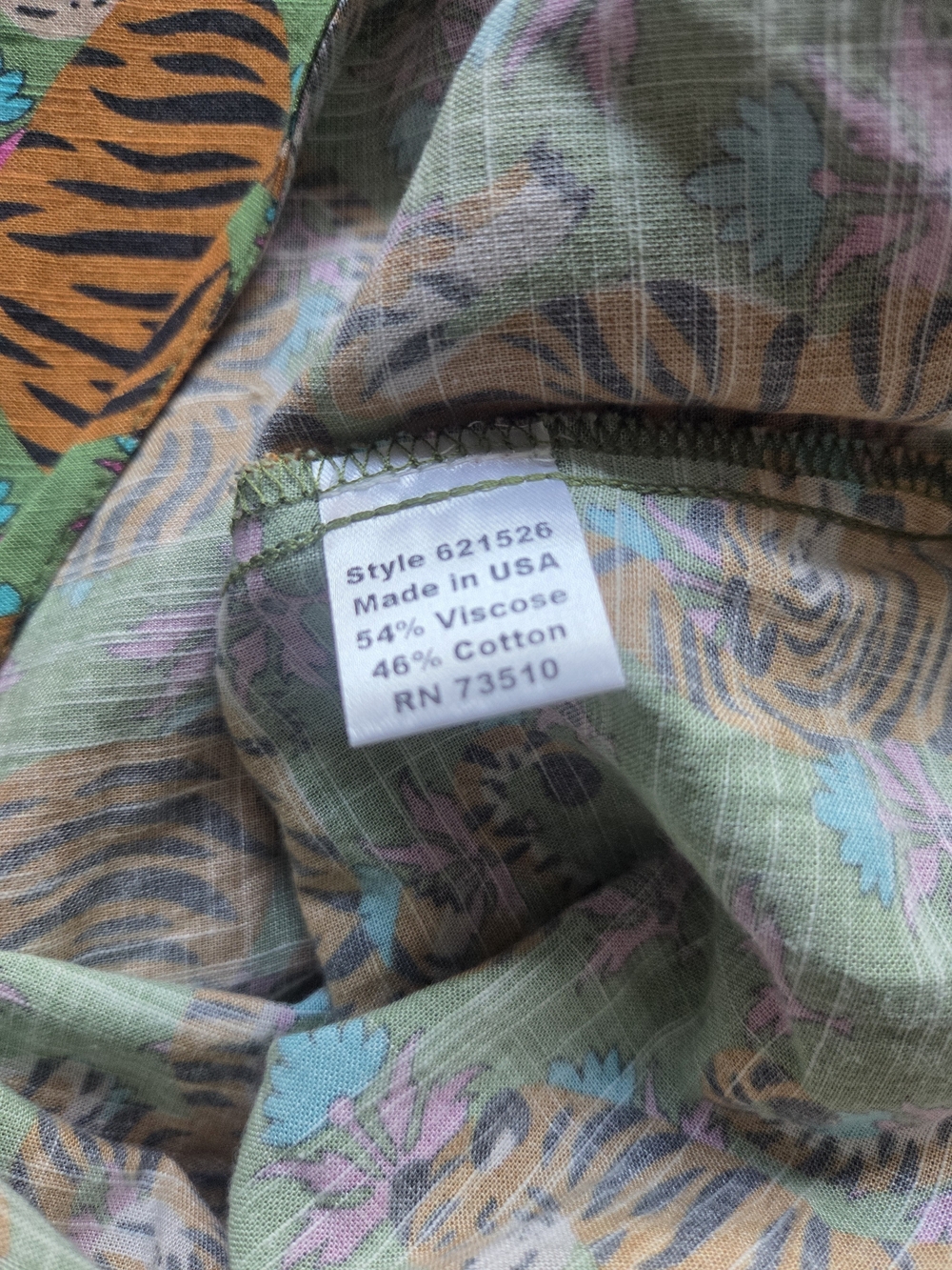 ivy jane Tiger + Floral Print Blouse - Size XS - Small - Picture 8 of 9